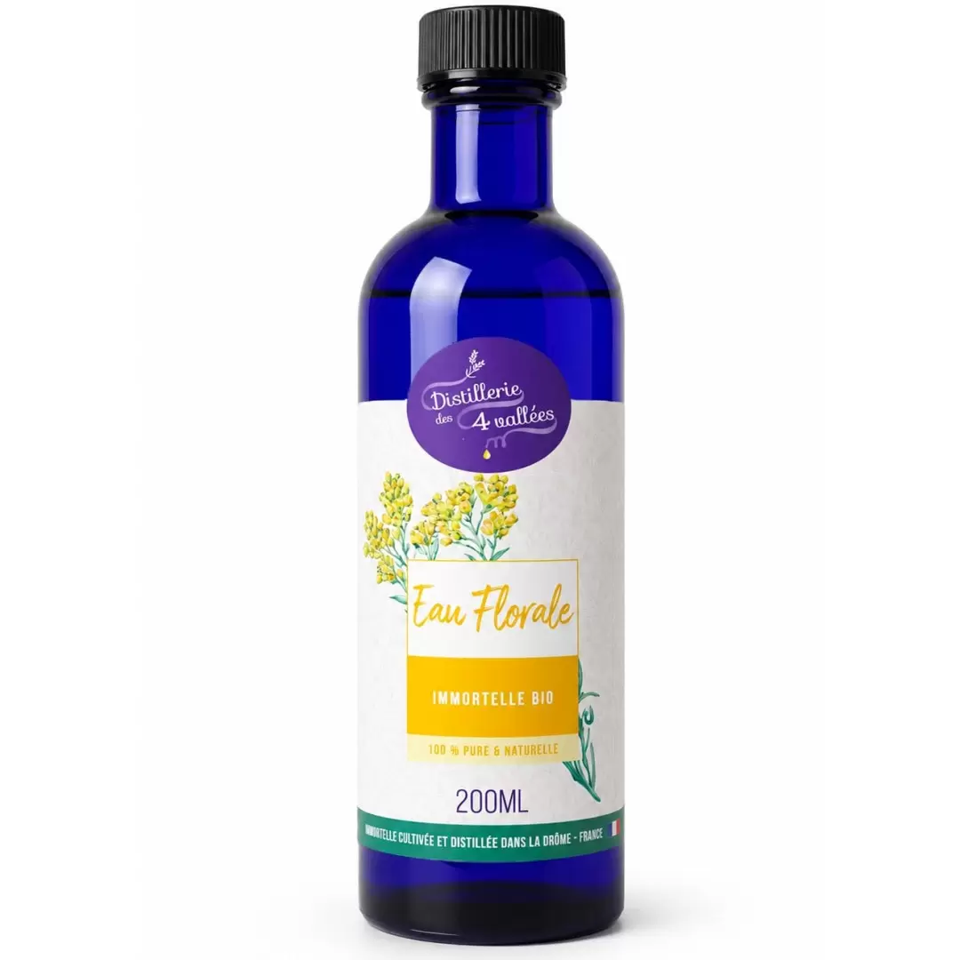 Eau Florale d'Immortelle Bio 200ml | Distillerie des 4 Vallées
