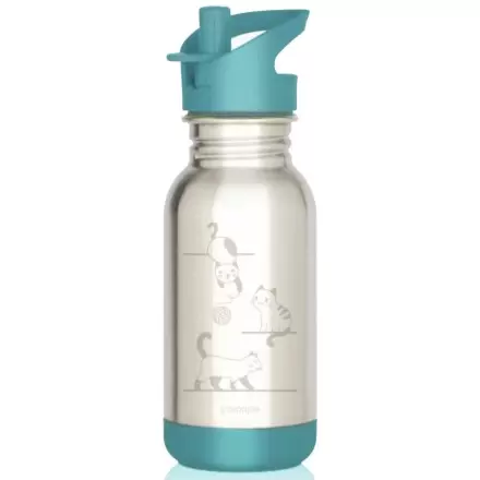 Gourde inox pour enfants Loopy Chats Caraïbes 400ml - Inox 18/8 - Gaspajoe