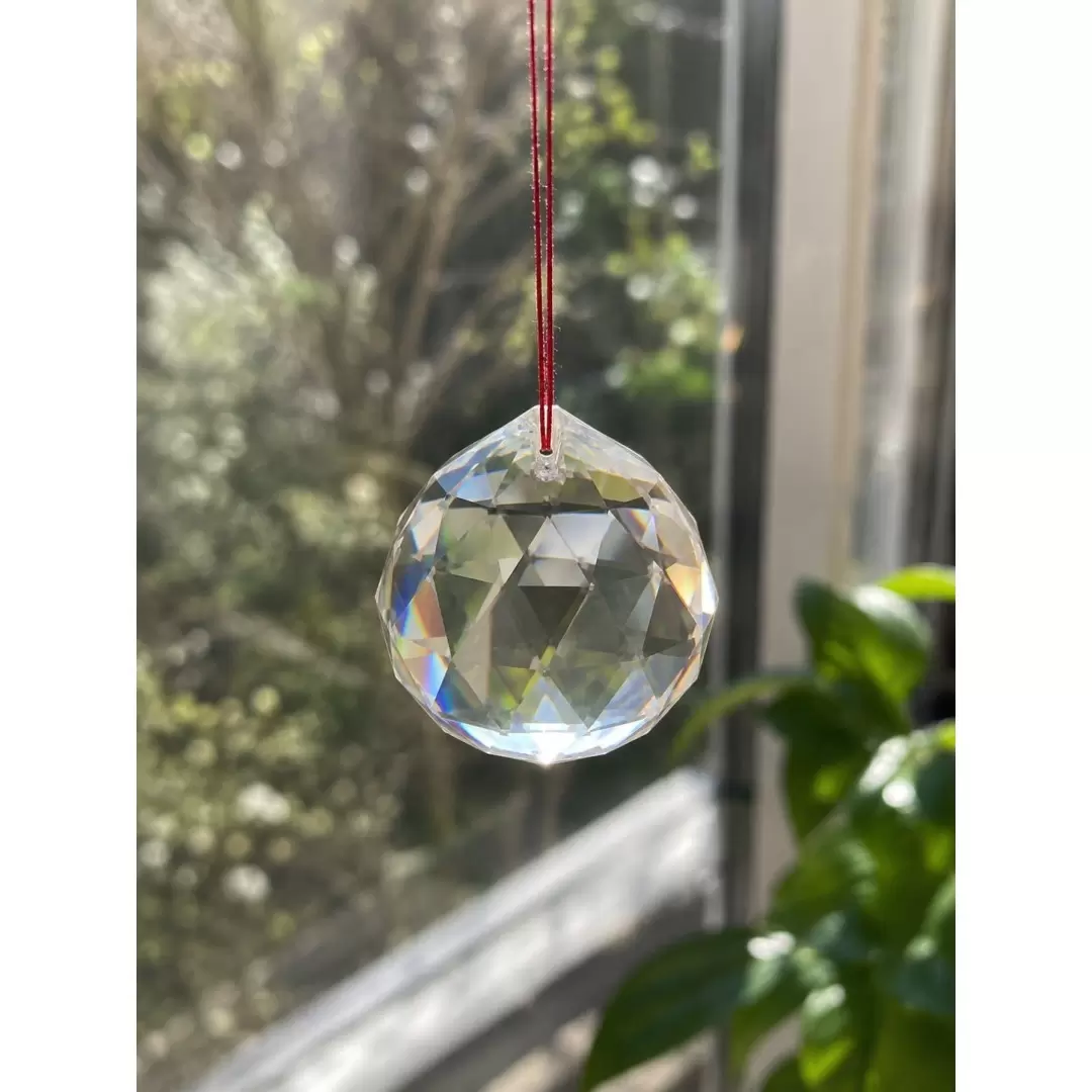 Boule facettée de cristal - Sphère attrape-soleil