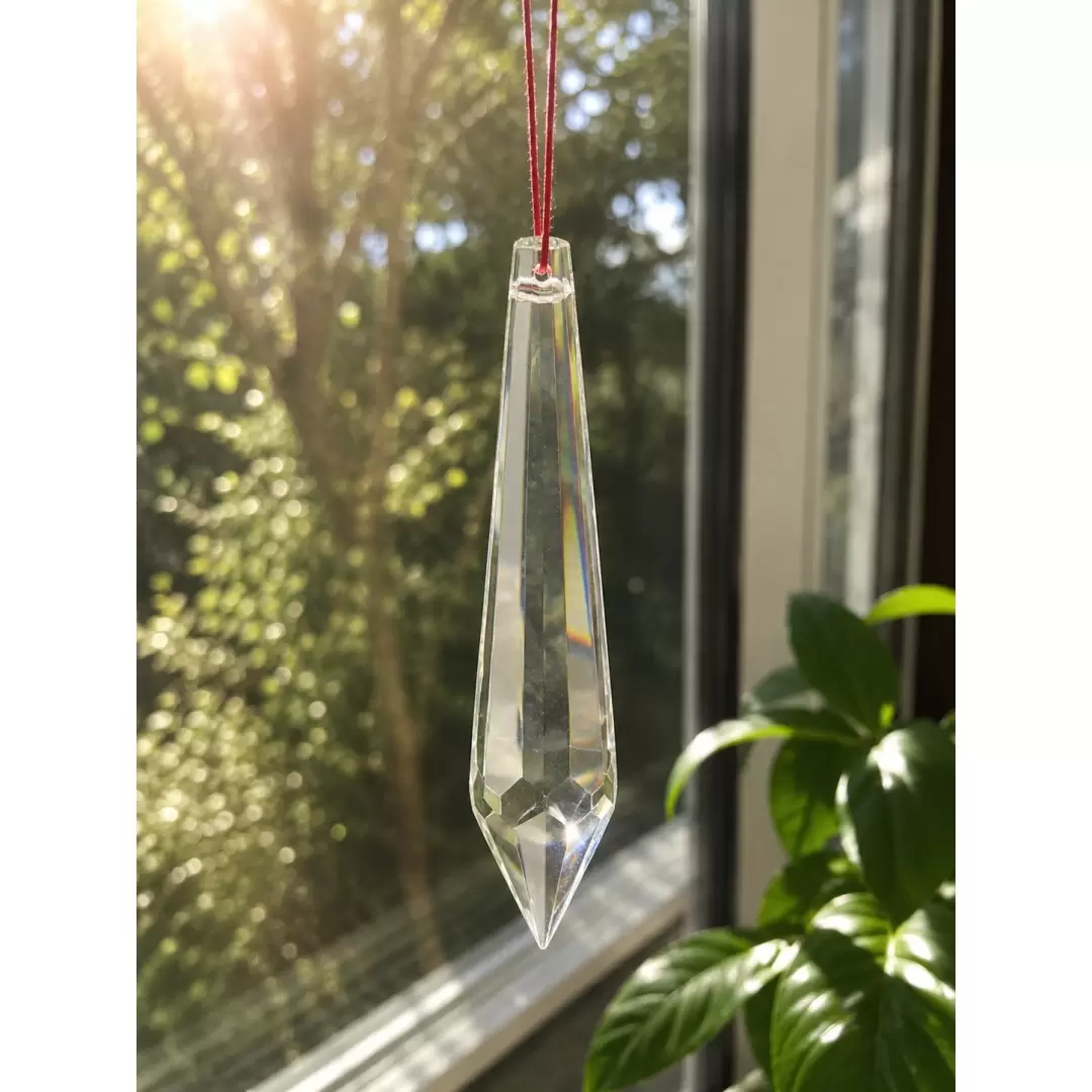 Pointe facettée de cristal - attrape-soleil