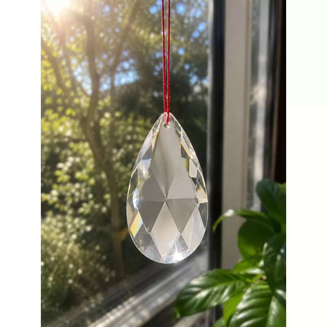 Goutte facettée de cristal - attrape-soleil - Qualité AAA