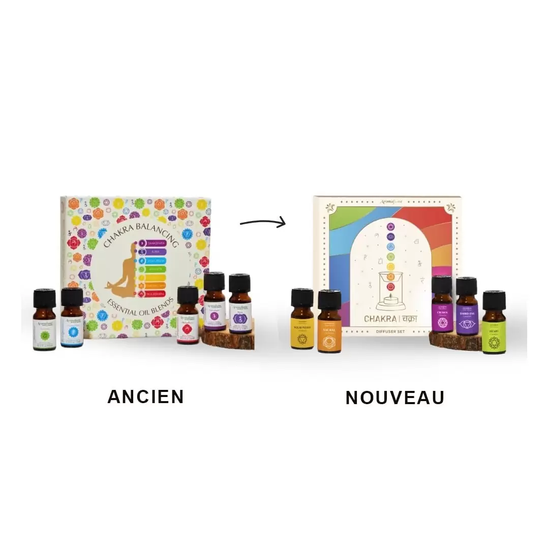 Coffret équilibrage des 7 Chakras - synergies d'huiles essentielles Aromafume