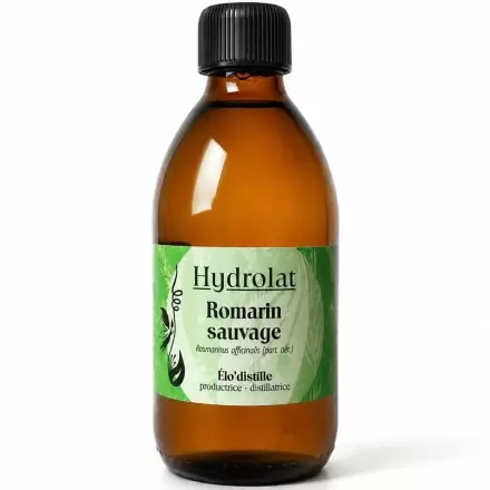 Hydrolat de Romarin Sauvage Bio de l'Aveyron - 250 ml - Qualité alimentaire - Élo'Distille