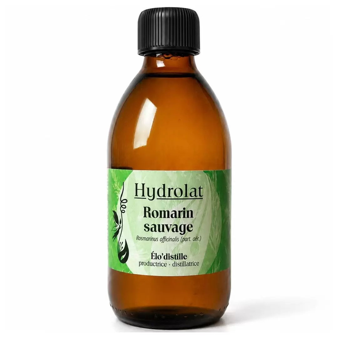 Hydrolat de Romarin Sauvage Bio de l'Aveyron - 250 ml - Qualité alimentaire - Élo'Distille