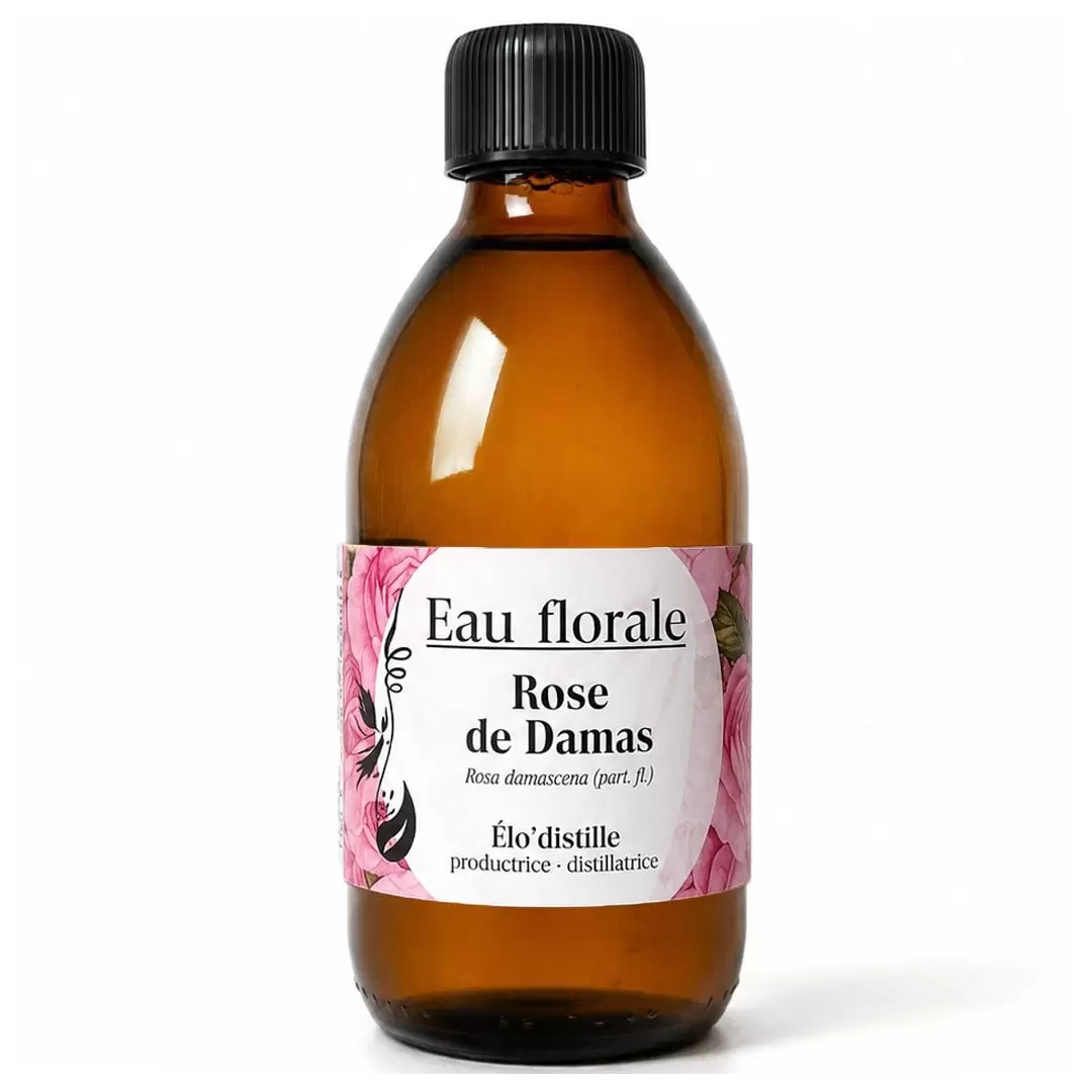 Hydrolat de Rose de Damas Bio de l'Aveyron - Qualité alimentaire - Élo'Distille