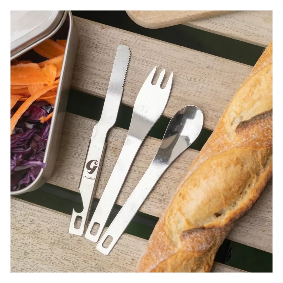 Couvert nomade 4 en 1 en inox Handy | Gaspajoe