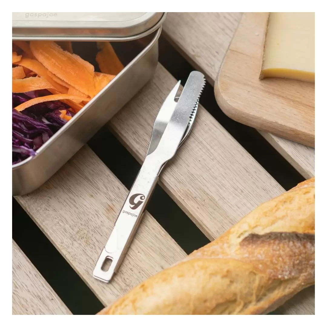 Couvert nomade 4 en 1 en inox Handy | Gaspajoe