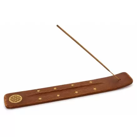 Porte-encens Fleur de Vie en bois | Support pour bâtons d'encens
