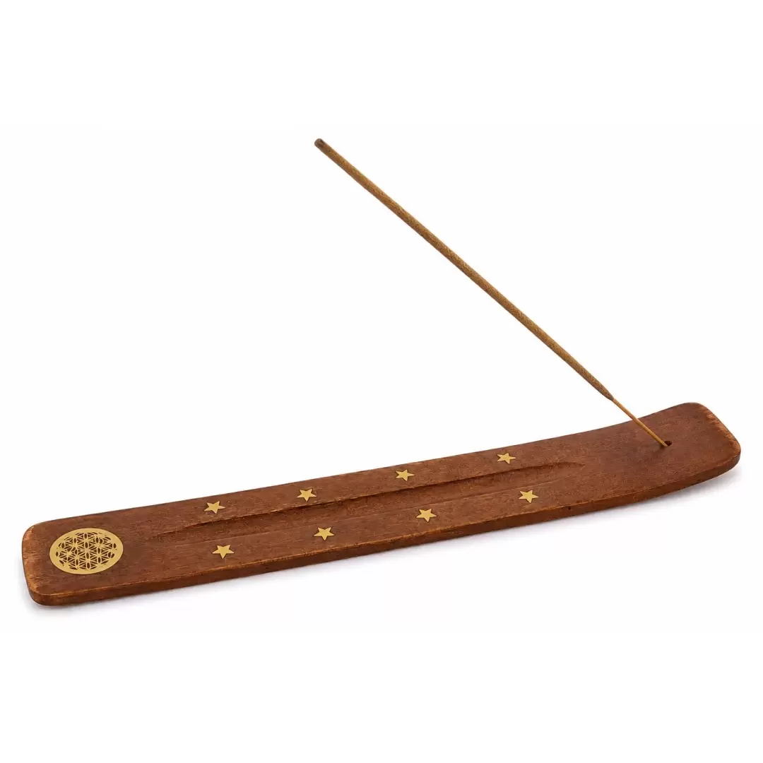Porte-encens Fleur de Vie en bois | Support pour bâtons d'encens