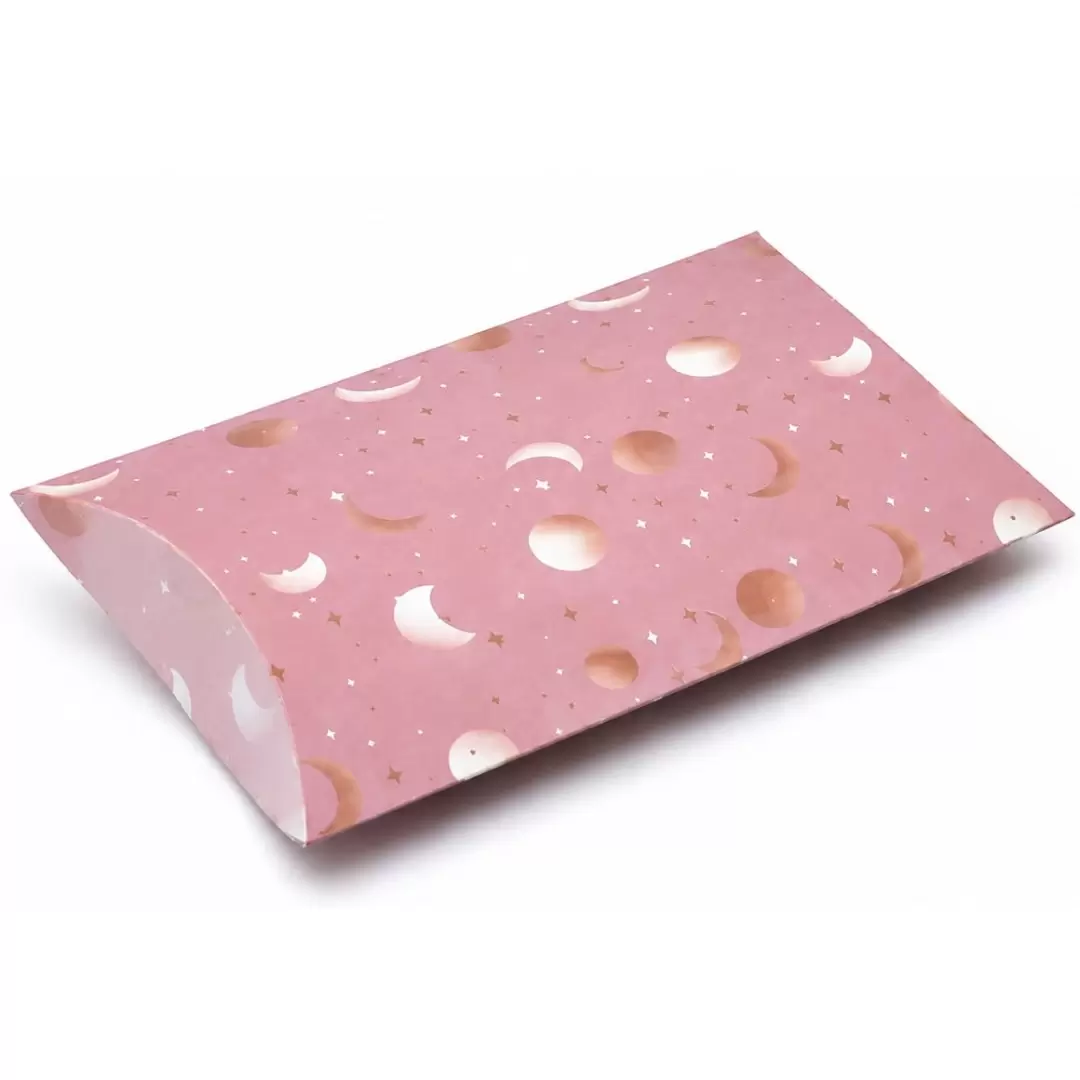 Boîte cadeau carton rose Lune & étoiles – Emballage cadeau