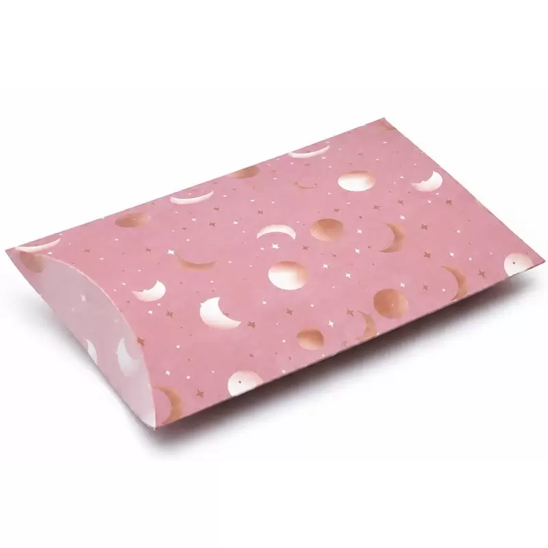 Boîte cadeau carton rose Lune & étoiles – Emballage cadeau