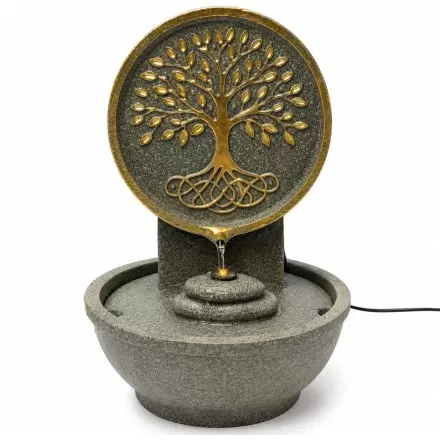 Fontaine d'intérieur zen Arbre de Vie avec LED – 30 cm