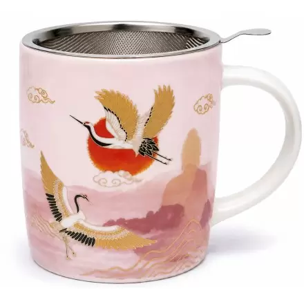 Mug à infusion Zen en porcelaine fine + filtre inox