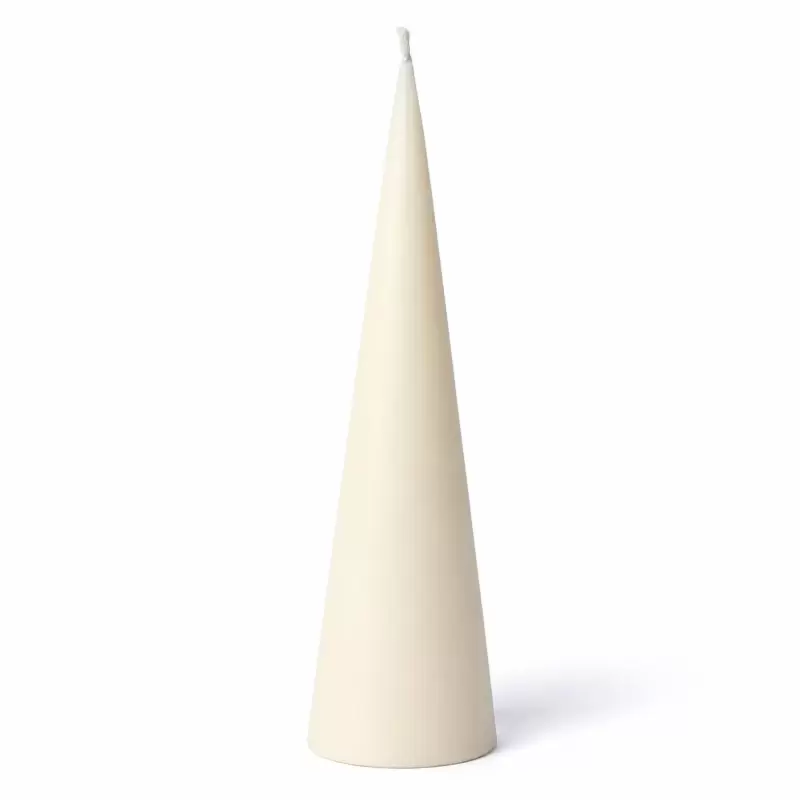 Bougie conique sapin ivoire – Cire végétale naturelle