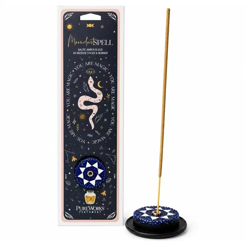 Encens Ambre & Oudh + 1 porte-encens - Moondust Spell - Song of India