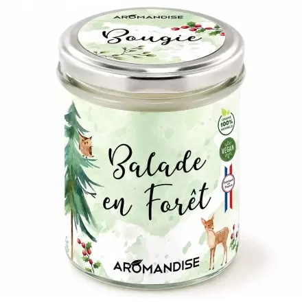 Bougie Balade en Forêt bio - vegan & naturelle - Aromandise