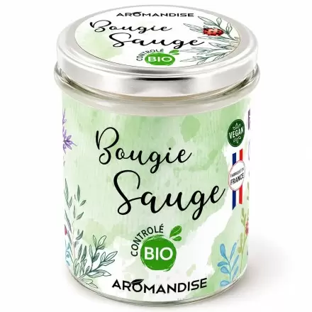 Bougie sauge bio - végétale & naturelle - Aromandise