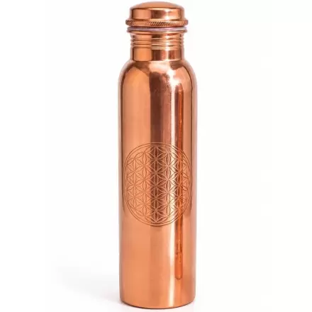 Gourde cuivre Fleur de Vie 950ml – Bouteille ayurvédique