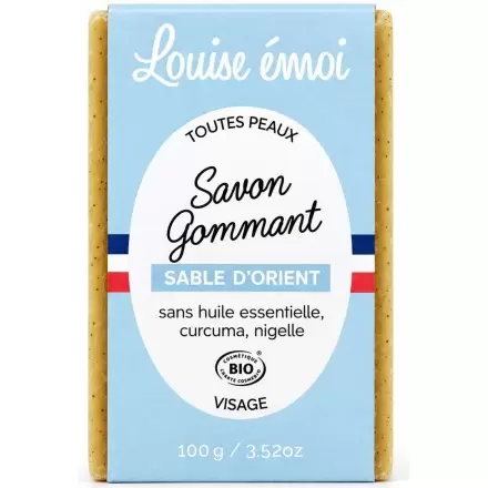 Savon gommant curcuma & nigelle bio – Sable d’Orient | Louise émoi