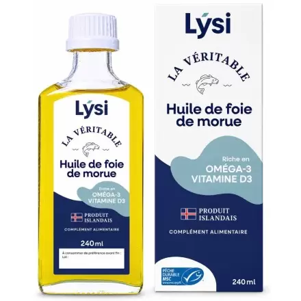 Huile de foie de morue 240 ml - Oméga 3 - Lýsi
