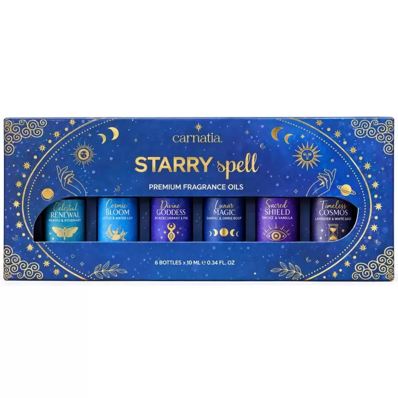 Coffret Cadeau de 6 Huiles Aromatiques Naturelles Starry Spell Carnatia – Song of India