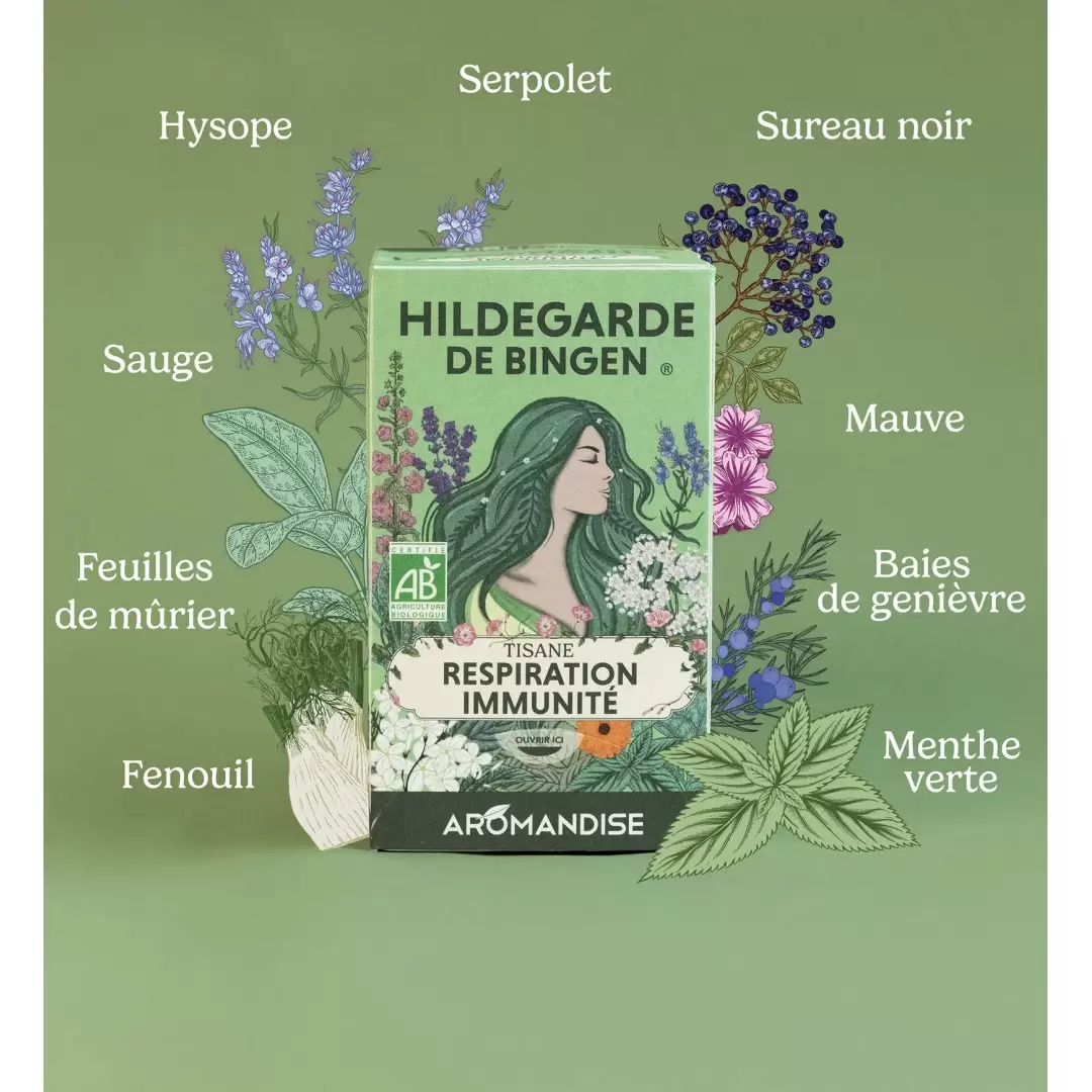 Tisane Respiration Immunité Bio Hildegarde de Bingen | Aromandise