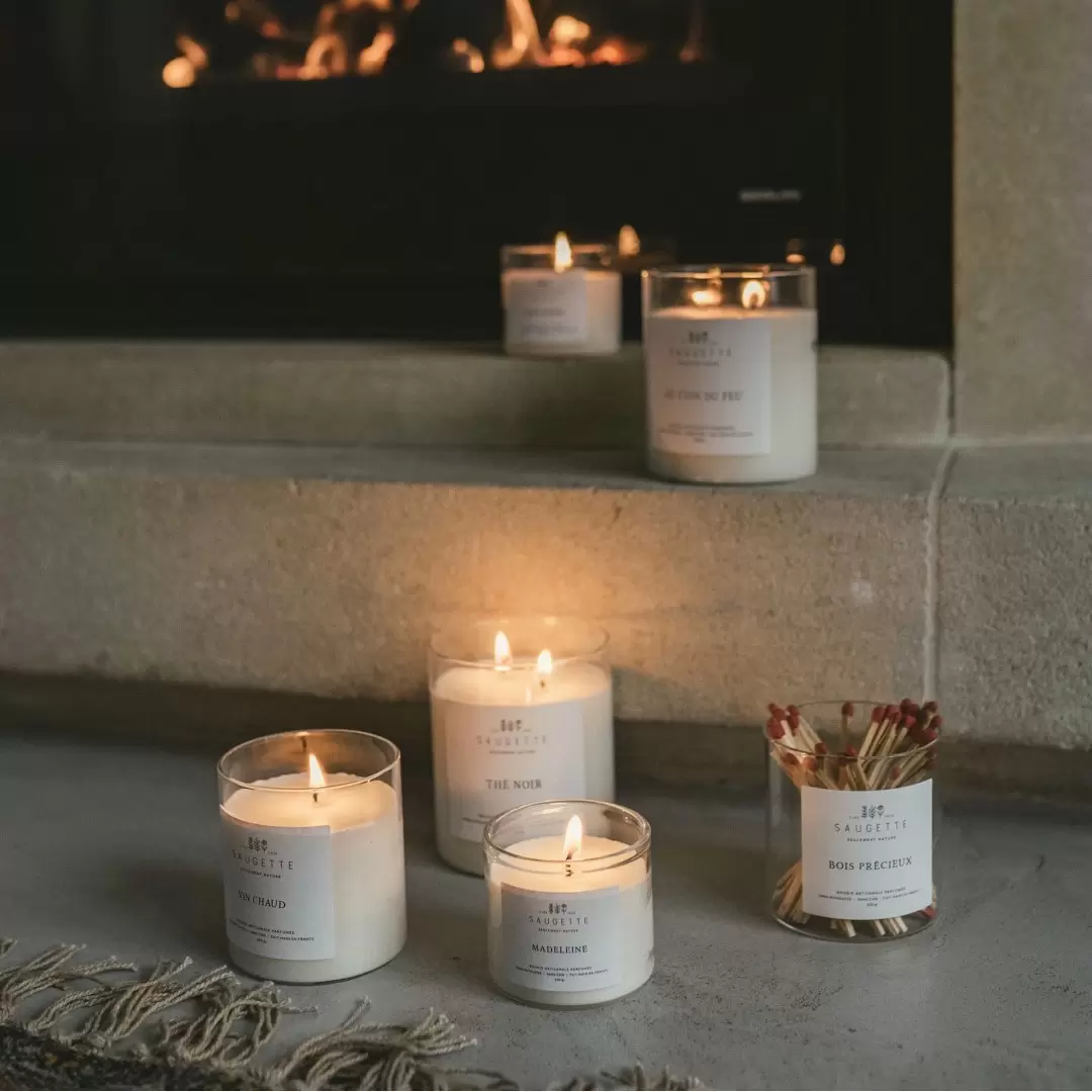 Bougie Parfumée & Artisanale Au Coin du Feu - Saugette