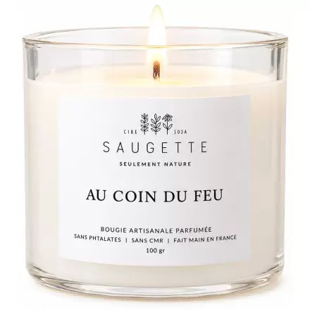 Bougie Parfumée & Artisanale Au Coin du Feu - Saugette