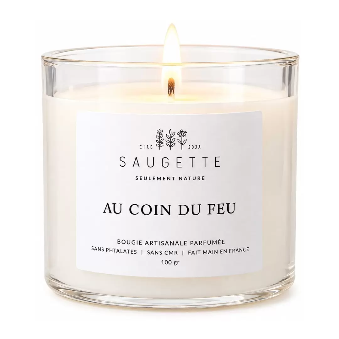 Bougie Parfumée & Artisanale Au Coin du Feu - Saugette