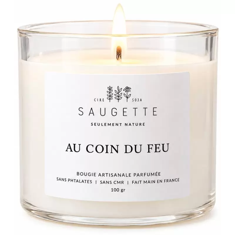 Bougie Parfumée & Artisanale Au Coin du Feu - Saugette