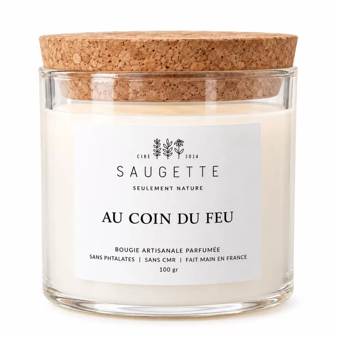 Bougie Parfumée & Artisanale Au Coin du Feu - Saugette