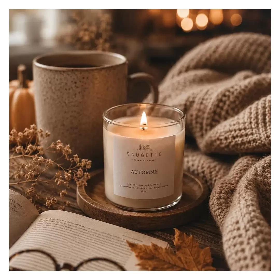Bougie Parfumée & Artisanale Automne - Saugette