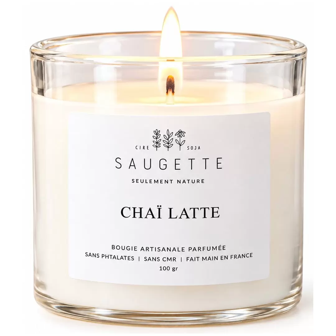 Bougie Chai Latte - Parfumée & Artisanale - Saugette