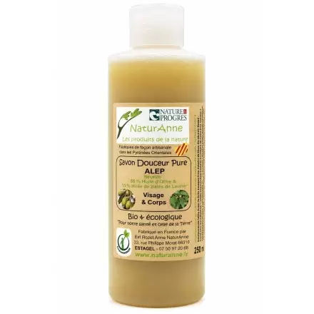 Savon d'Alep Liquide Bio 15% – Artisanal & Français | NaturAnne