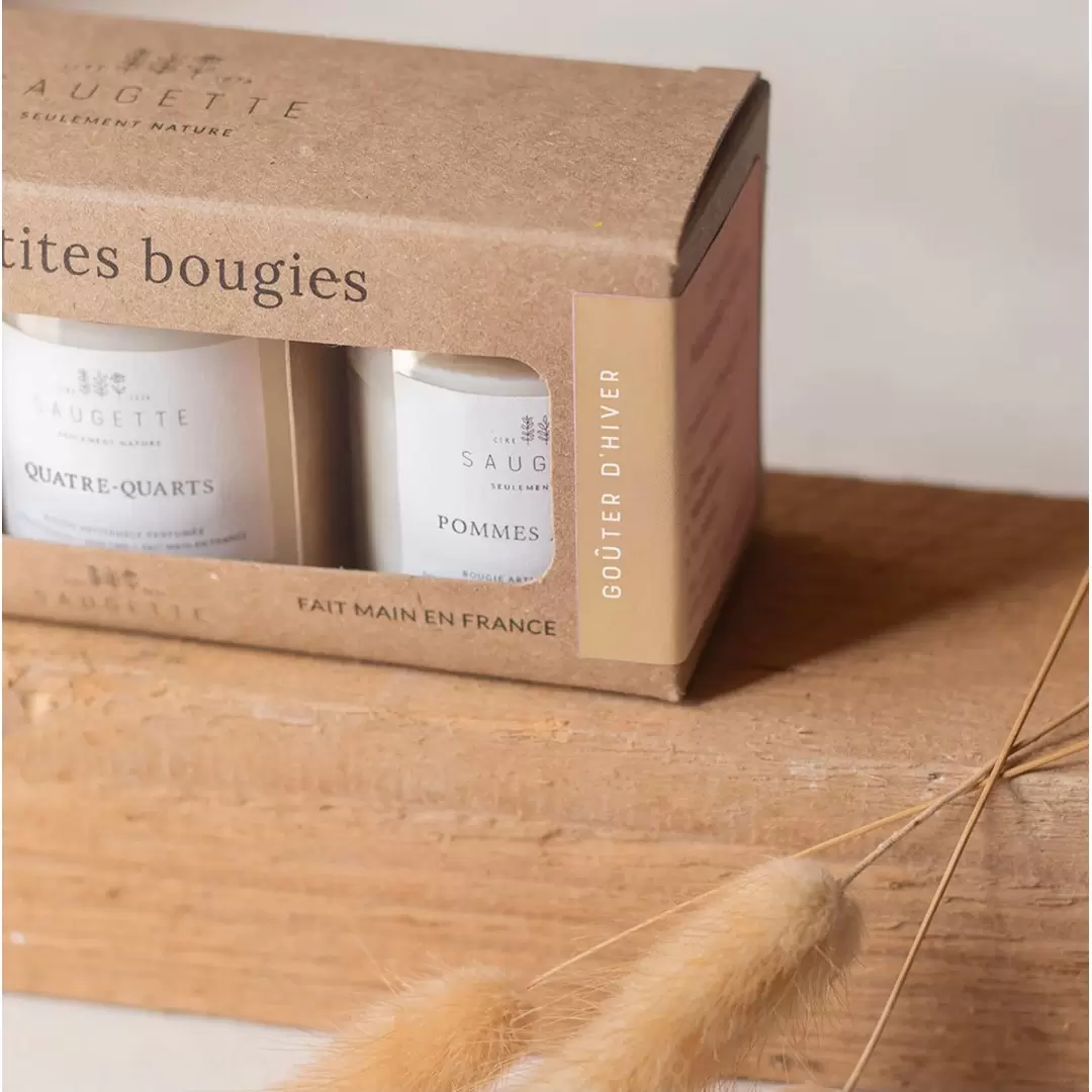 Coffret 3 Bougies parfumées artisanales Goûter d'Hiver | Saugette