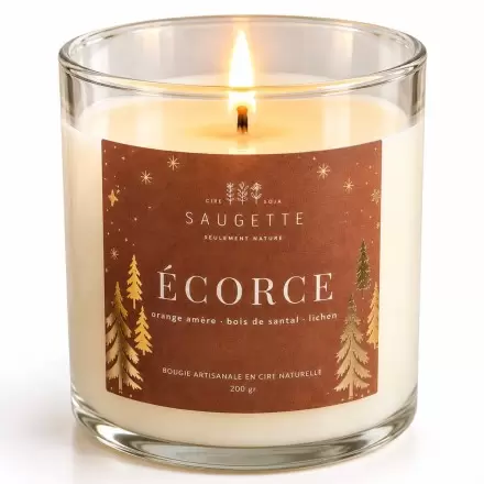 Bougie Écorce - Parfumée & Artisanale - Saugette