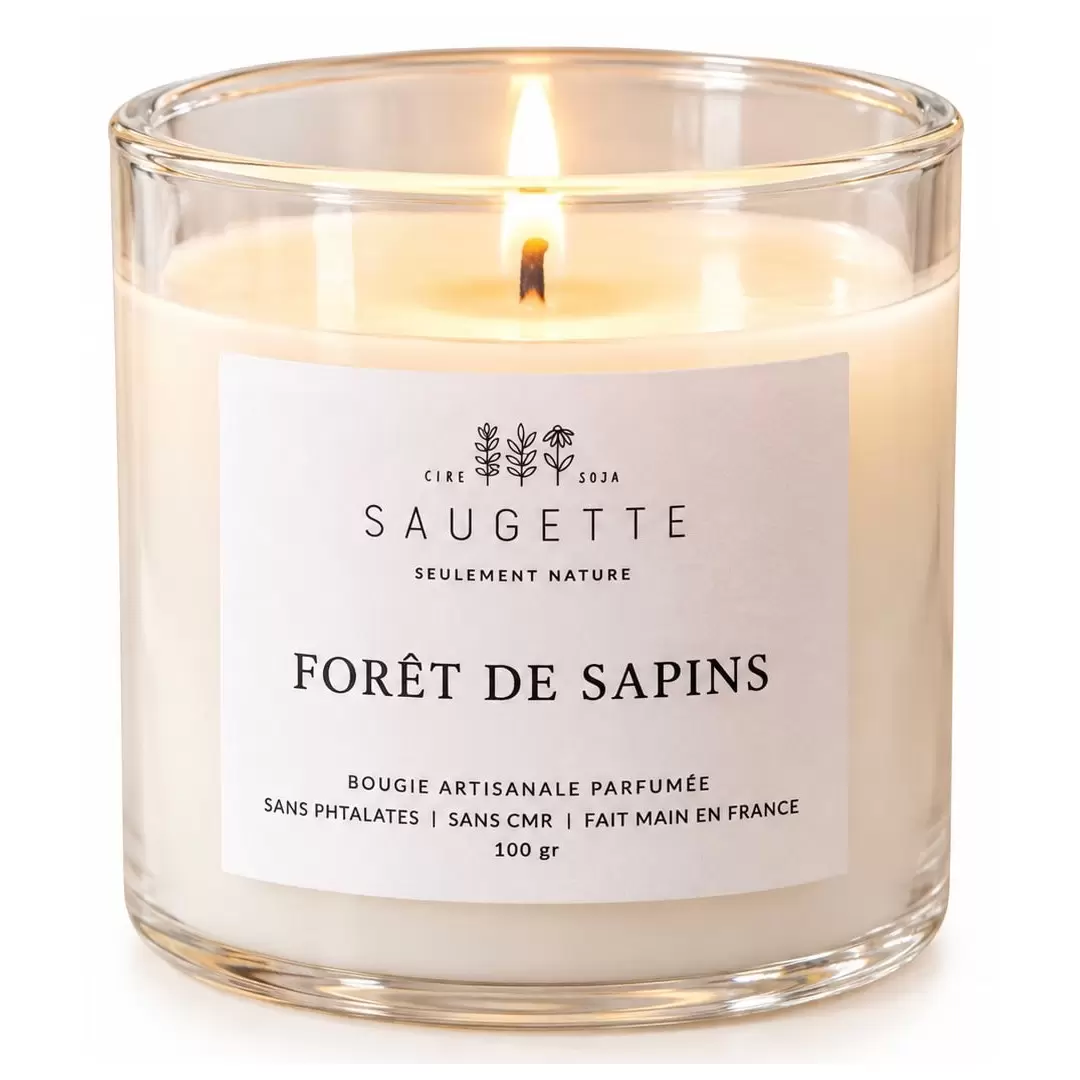 Bougie Forêt de Sapins - Parfumée & Artisanale - Saugette