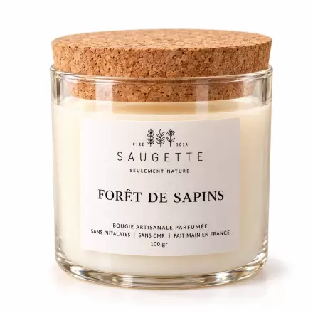 Bougie Forêt de Sapins - Parfumée & Artisanale - Saugette
