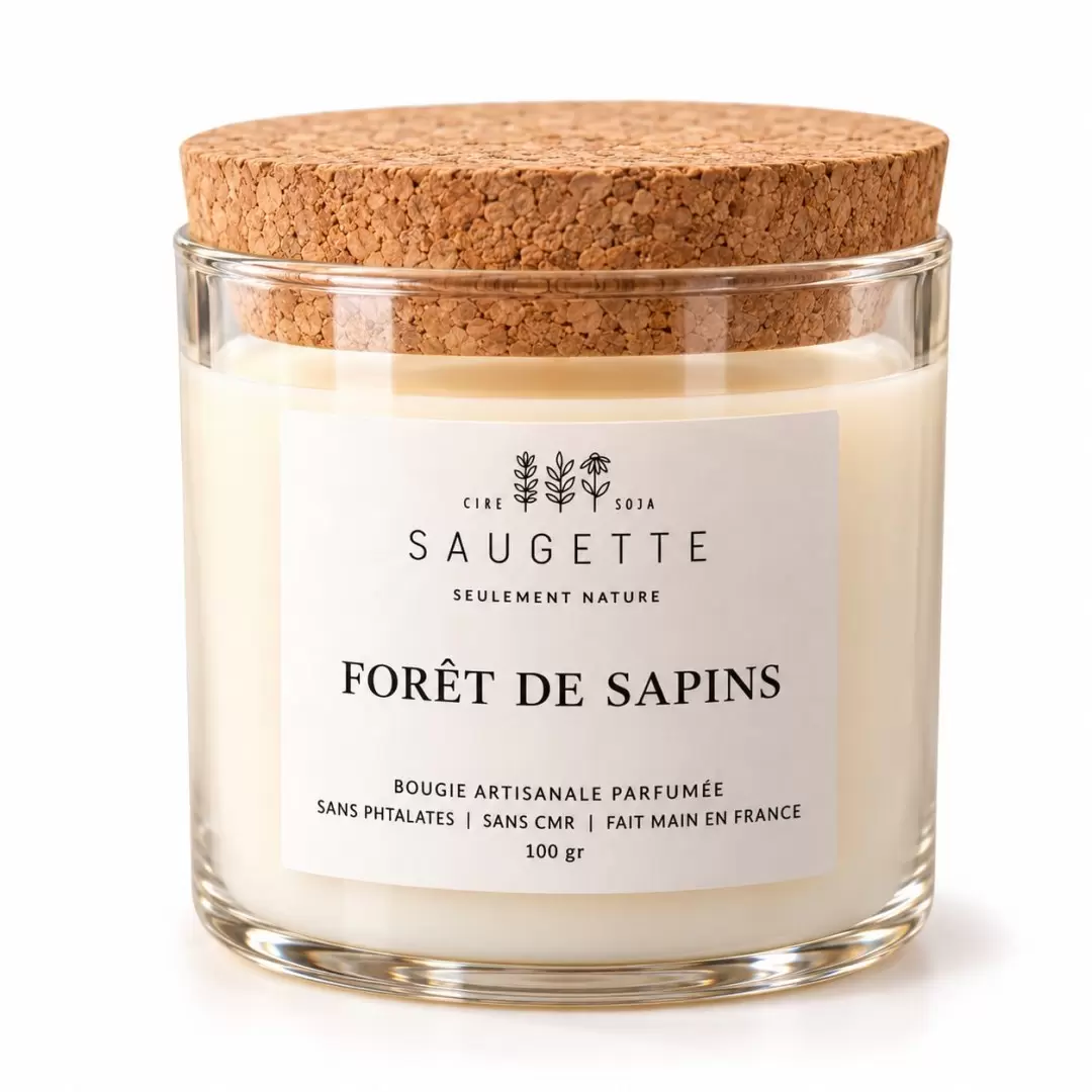 Bougie Forêt de Sapins - Parfumée & Artisanale - Saugette