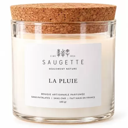 Bougie La Pluie - Parfumée & Artisanale - Saugette