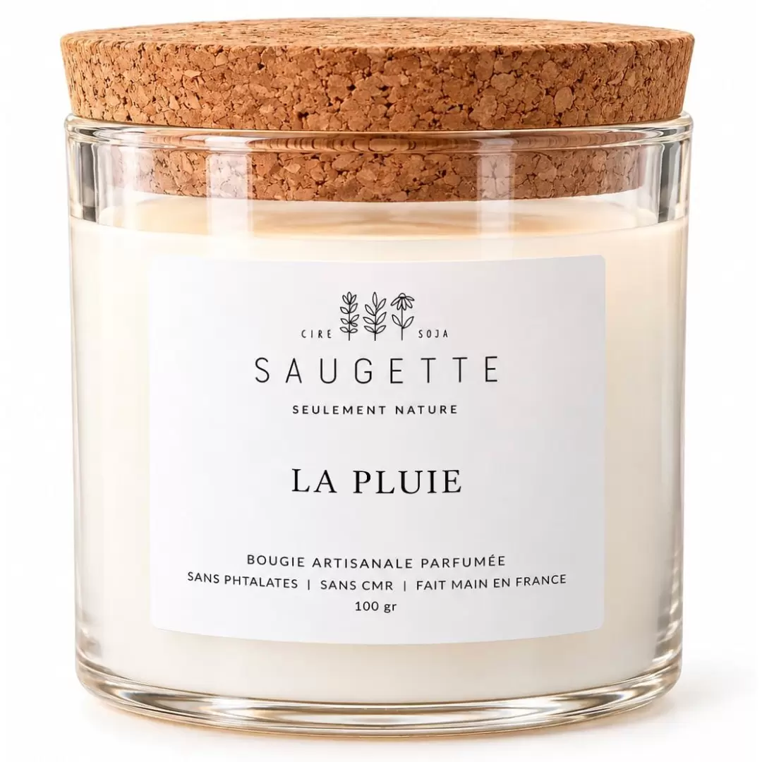 Bougie La Pluie - Parfumée & Artisanale - Saugette