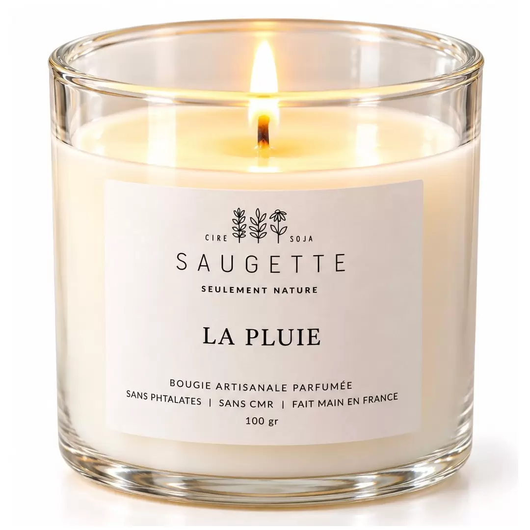 Bougie La Pluie - Parfumée & Artisanale - Saugette
