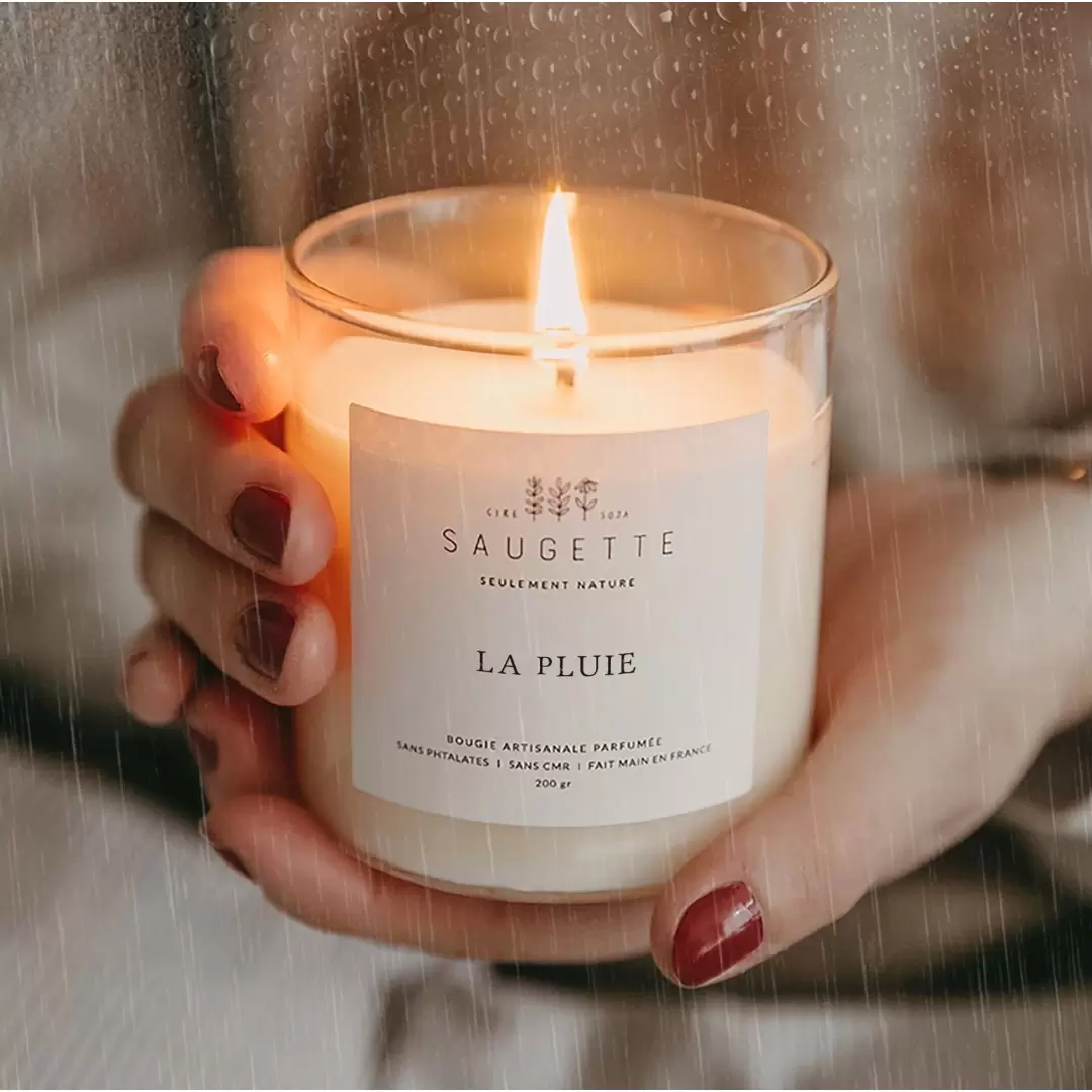 Bougie La Pluie - Parfumée & Artisanale - Saugette