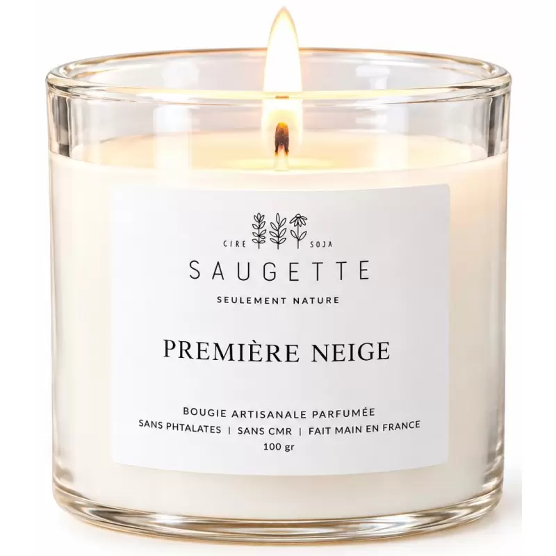 Bougie Première Neige - Parfumée & Artisanale | Saugette