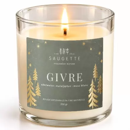 Bougie Givre - Parfumée & Artisanale | Saugette