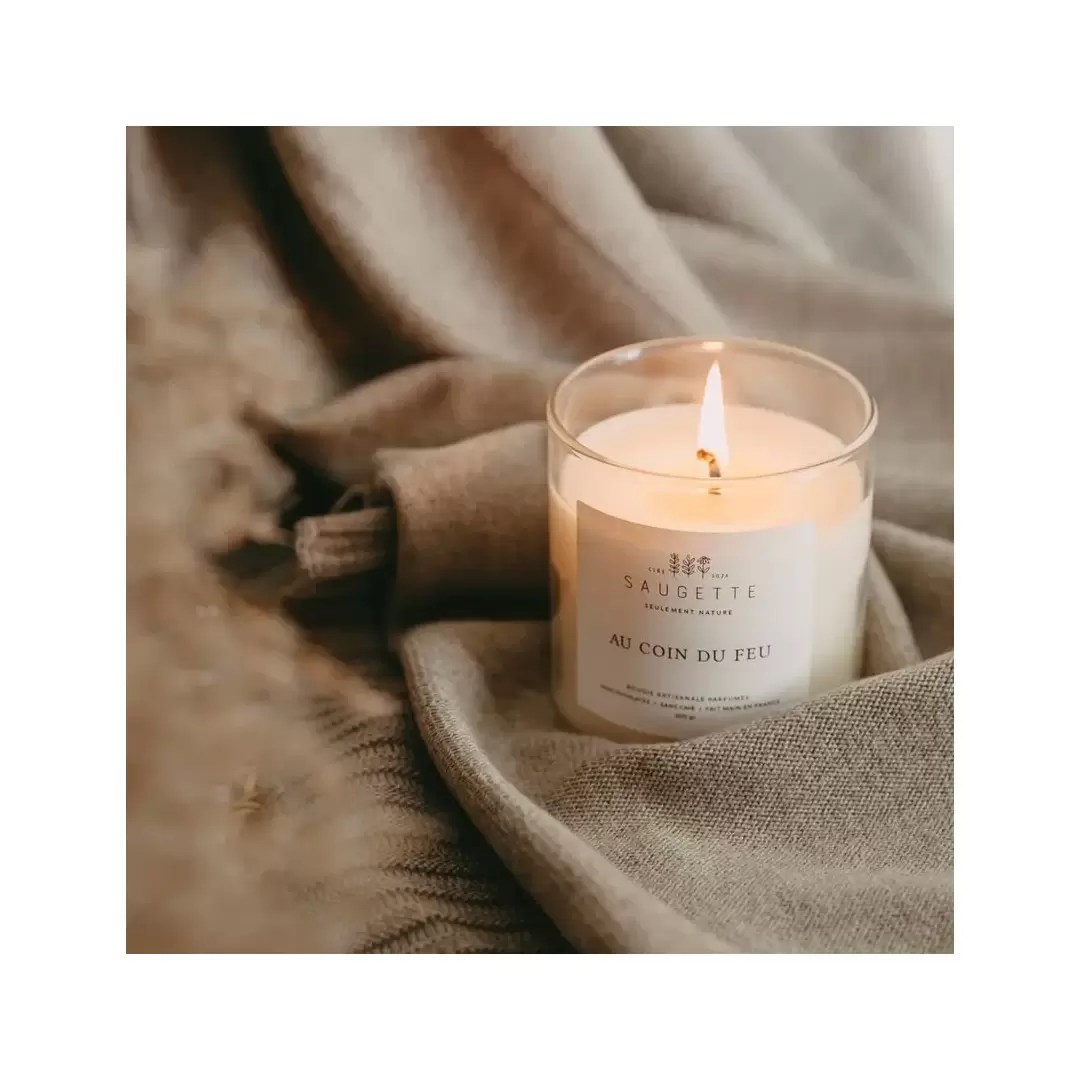 Bougie Parfumée & Artisanale Au Coin du Feu - Saugette