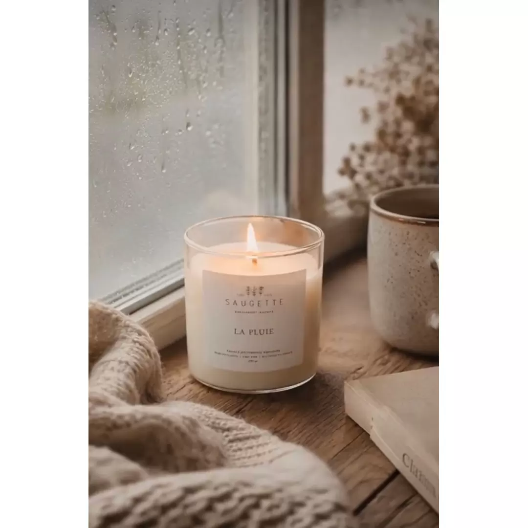 Bougie La Pluie - Parfumée & Artisanale - Saugette