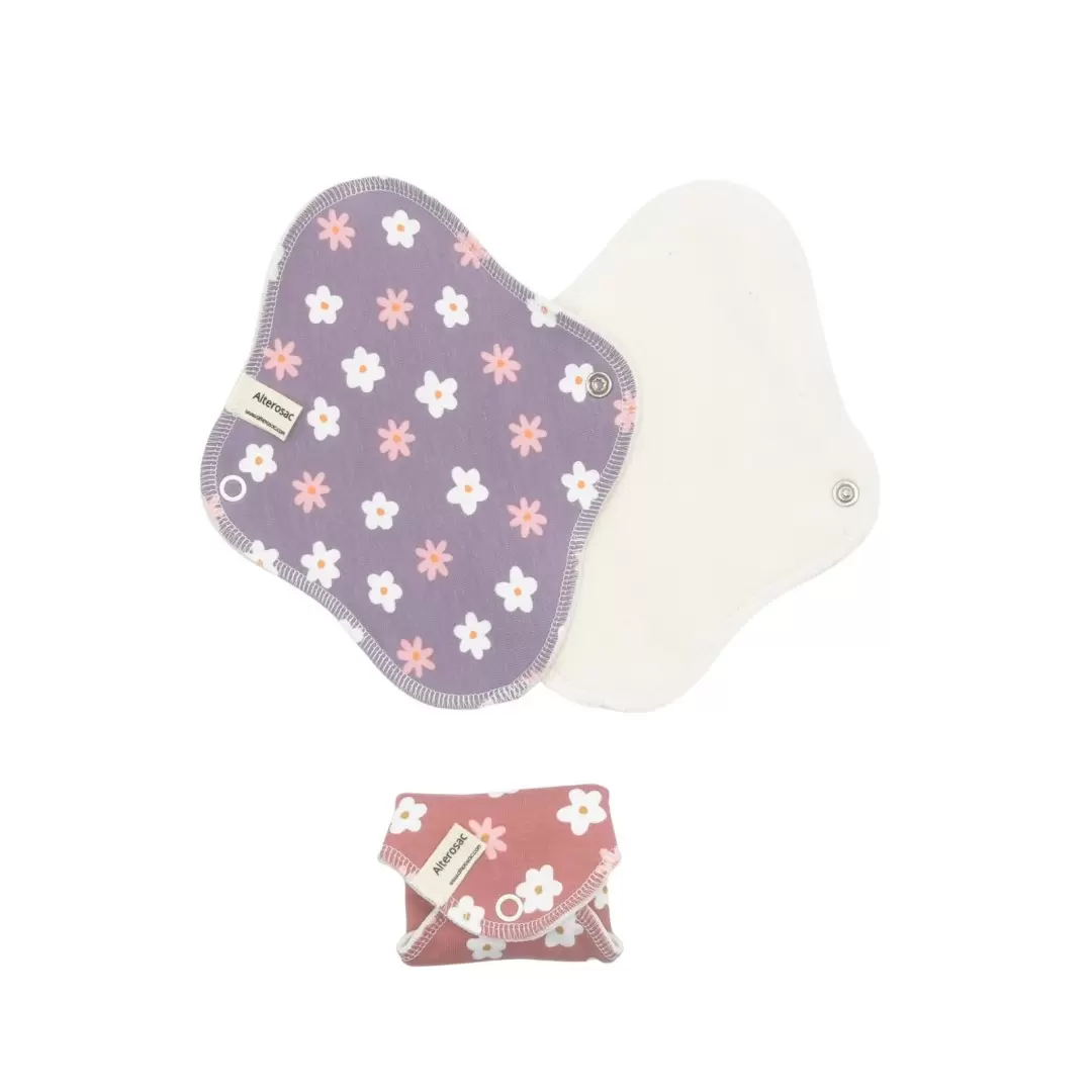 Serviette hygiénique lavable coton bio GOTS taille M | Alterosac