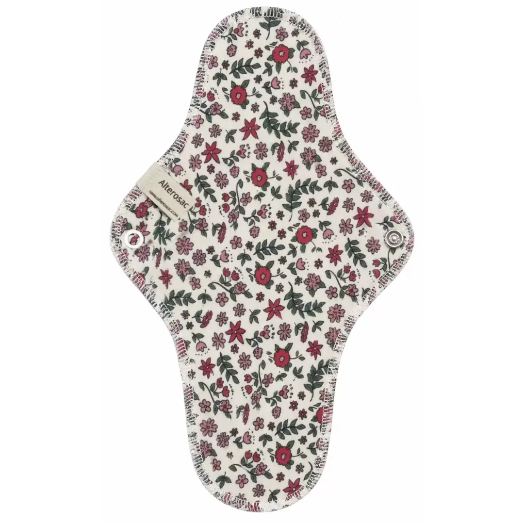Serviette hygiénique lavable nuit coton bio GOTS taille L | Alterosac