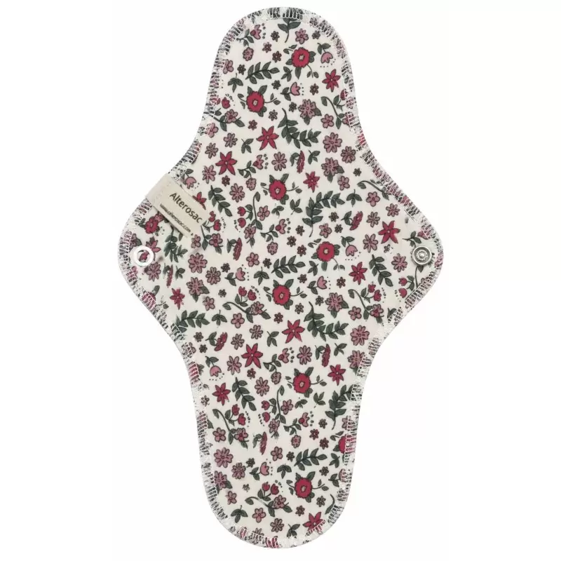 Serviette hygiénique lavable nuit coton bio GOTS taille L | Alterosac